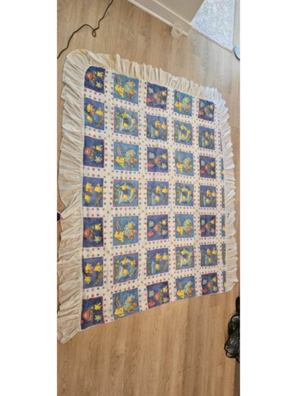 Vintage 90s Pokémon Pikachu Full Size Comforter Gen 1 Ruffle